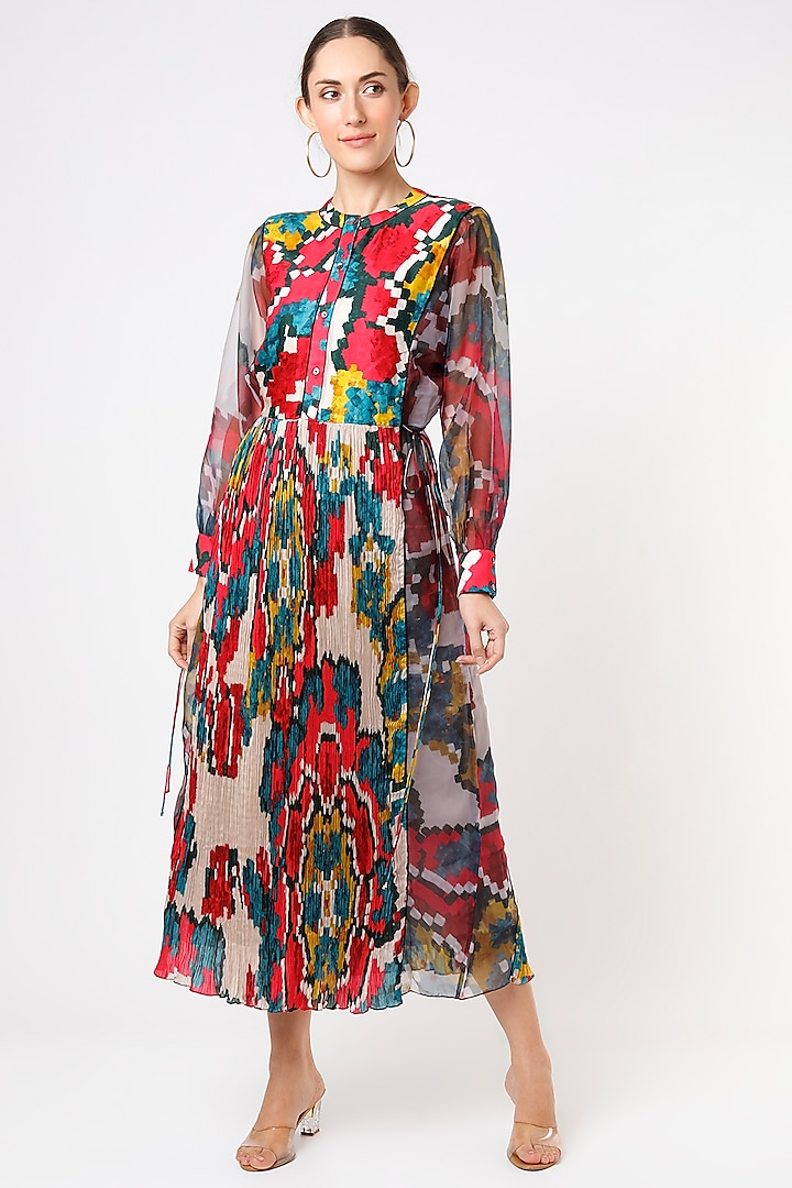 Multi-Colored Printed Dress by Saaksha & Kinni