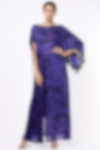 Purple Printed Maxi Dress by Saaksha & Kinni