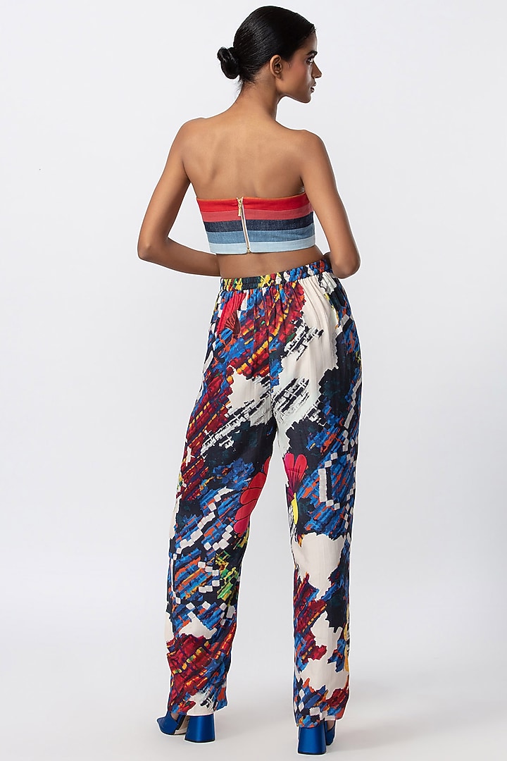 Blue Denim Bustier by Saaksha & Kinni at Pernia's Pop Up Shop