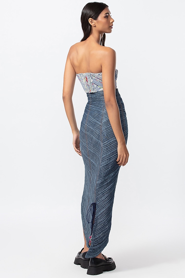 Blue Denim Skirt by Saaksha & Kinni at Pernia's Pop Up Shop