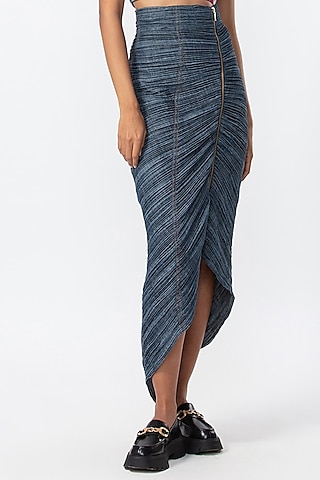 Blue Denim Skirt by Saaksha & Kinni