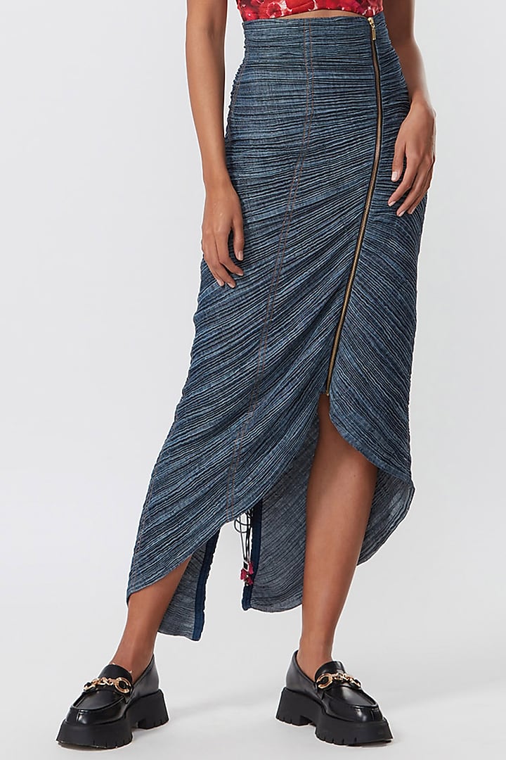 Blue Denim Skirt by Saaksha & Kinni