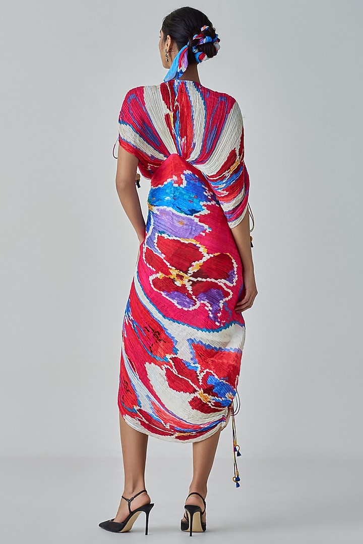 knee length dresses for ladies Natalie Martin Isobel Floral Kaftan Midi Dress