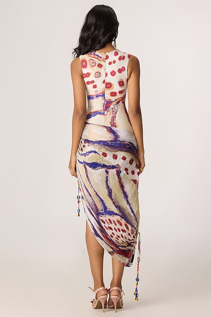 Multi-Colored Poly Florence Chiffon Tribal Printed Maxi Vacation Dress by Saaksha & Kinni at Pernia's Pop Up Shop