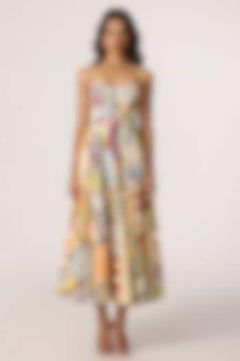 Multi-Colored Cotton Cambric Patchwork Printed Maxi Vacation Dress by Saaksha & Kinni at Pernia's Pop Up Shop