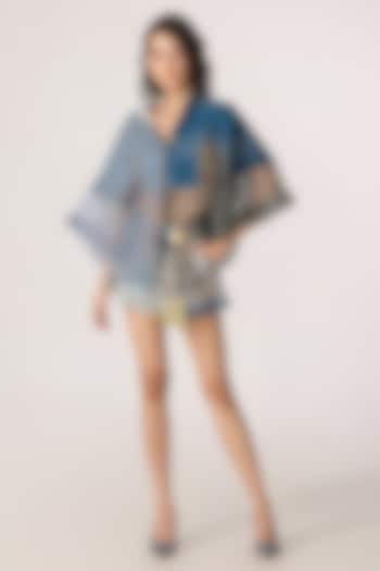 Blue & Grey Denim Co-Ord Set by Saaksha & Kinni at Pernia's Pop Up Shop