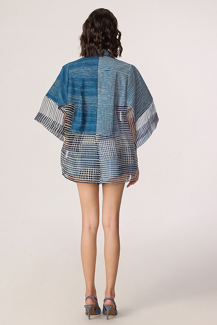 Blue & Grey Denim Co-Ord Set by Saaksha & Kinni at Pernia's Pop Up Shop