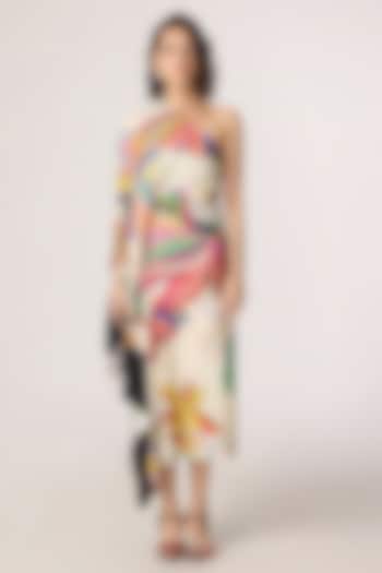Multi-Colored Habutai Floral Printed Kaftan Summer Dress by Saaksha & Kinni at Pernia's Pop Up Shop