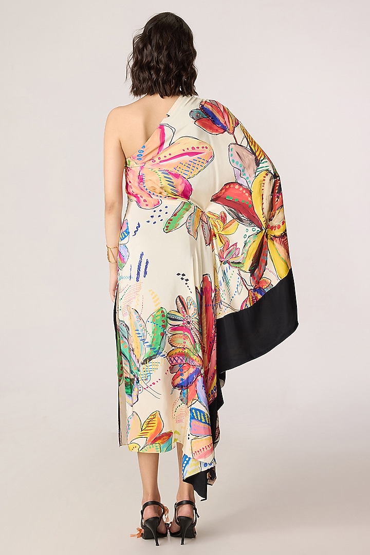 Multi-Colored Habutai Floral Printed Kaftan Summer Dress by Saaksha & Kinni at Pernia's Pop Up Shop