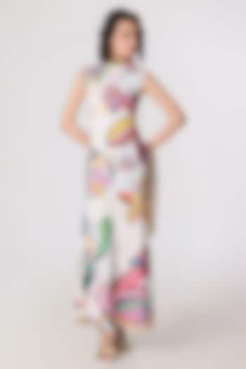 Multi-Colored Stretch Jersey Floral Printed Maxi Summer Dress by Saaksha & Kinni at Pernia's Pop Up Shop