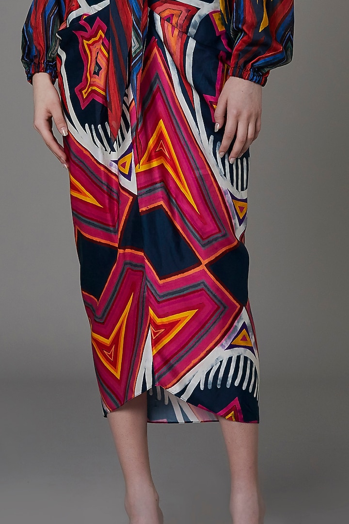 Olive Black & Purple Printed Blouse by Saaksha & Kinni at Pernia's Pop Up Shop