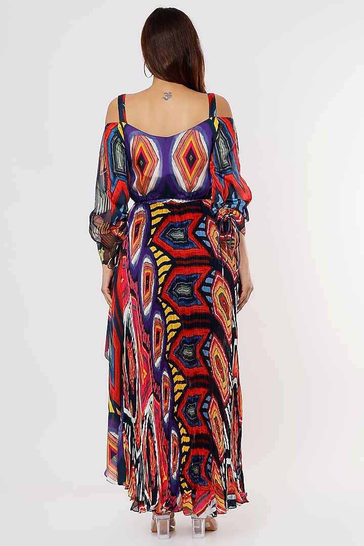 Multi-Colored Printed Asymmetrical Vacation Dress by Saaksha & Kinni at Pernia's Pop Up Shop