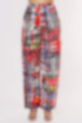Multi-Colored Abstract Print Pants by Saaksha & Kinni