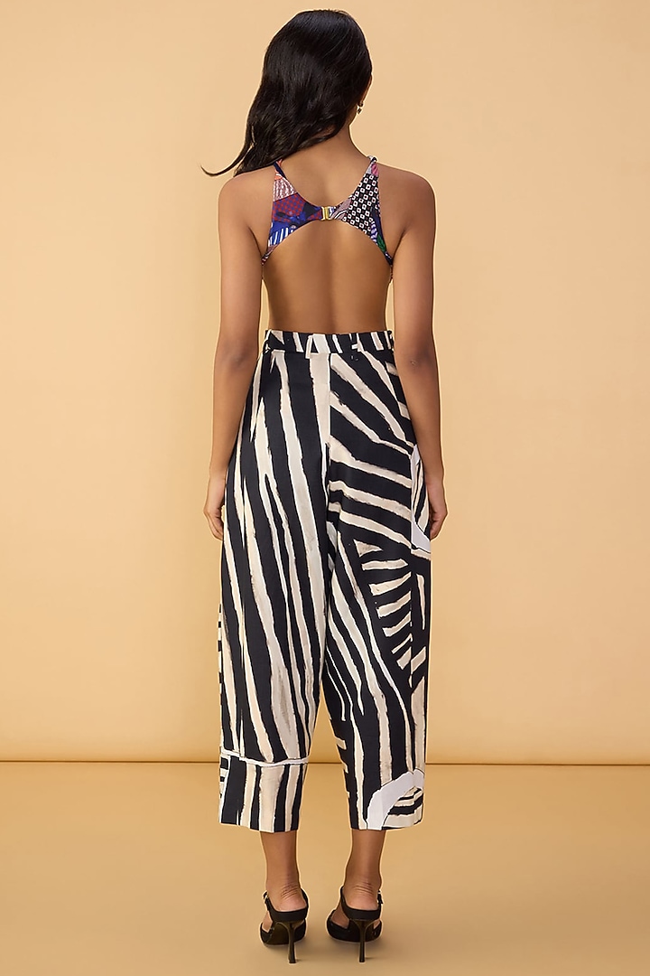 Multi-Colored Lycra Abstract Bird Printed Co-Ord Set by Saaksha & Kinni at Pernia's Pop Up Shop