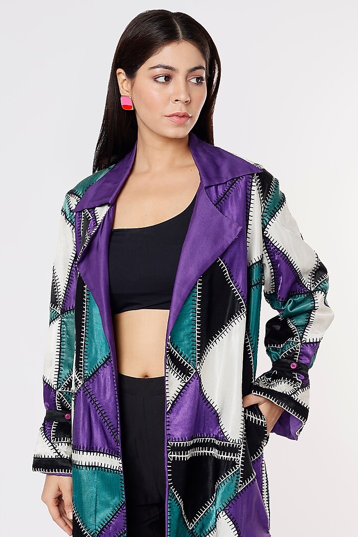 Multi-Colored Patchwork Jacket by Saaksha & Kinni at Pernia's Pop Up Shop