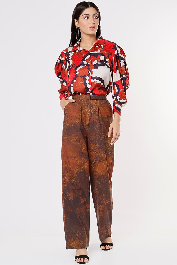 Cherry Abstract Printed Shirt by Saaksha & Kinni at Pernia's Pop Up Shop