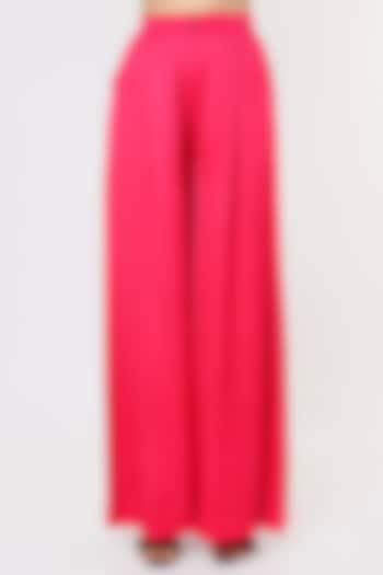 Pink Satin Trousers by Saaksha & Kinni
