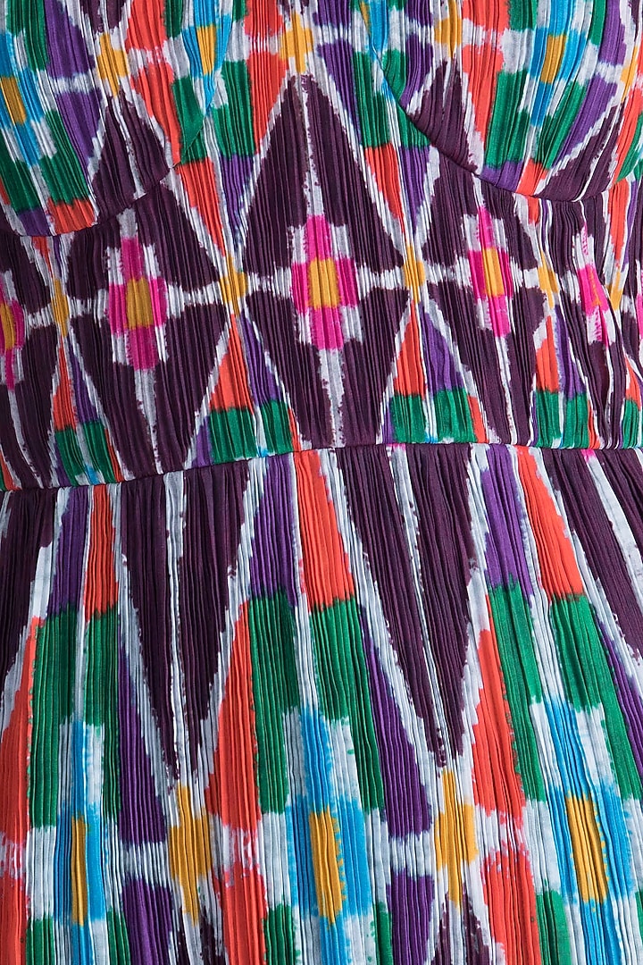 Purple Digital Printed Maxi Vacation Dress by Saaksha & Kinni at Pernia's Pop Up Shop