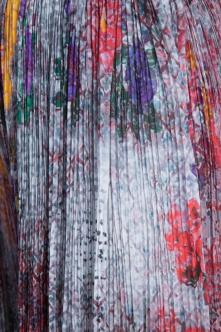 Grey Digital Printed Palazzo Pants by Saaksha & Kinni at Pernia's Pop Up Shop