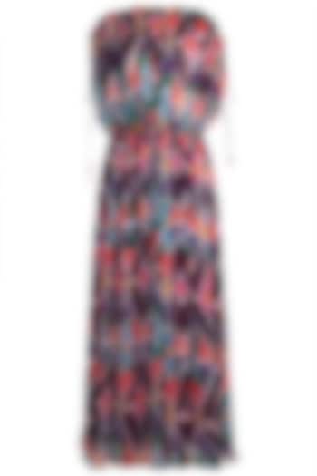 Purple Digital Printed Kaftan by Saaksha & Kinni at Pernia's Pop Up Shop