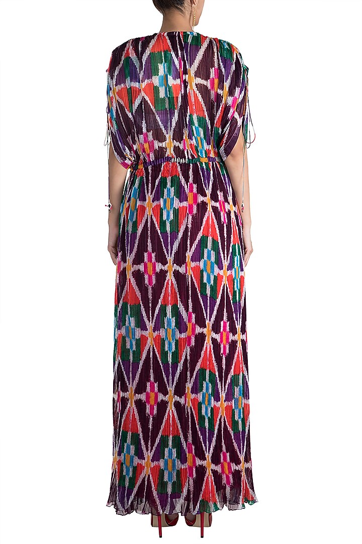 Purple Digital Printed Kaftan by Saaksha & Kinni at Pernia's Pop Up Shop