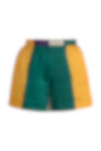 Emerald Green Digital Printed Shorts by Saaksha & Kinni at Pernia's Pop Up Shop