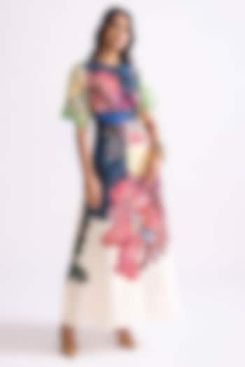 Multi-Colored Cambric Daisy Printed Maxi Vacation Dress by Saaksha & Kinni at Pernia's Pop Up Shop