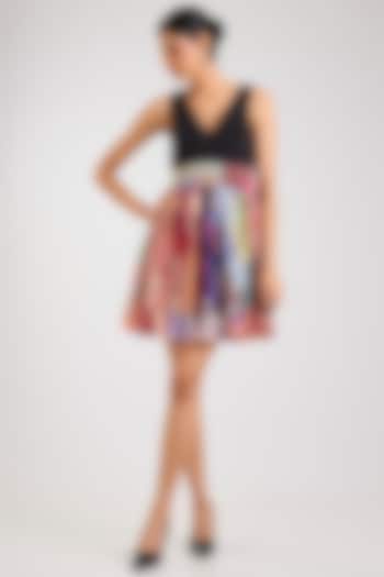 Multi-Colored Poplin & Cambric Abstract Printed Mini Vacation Dress by Saaksha & Kinni at Pernia's Pop Up Shop
