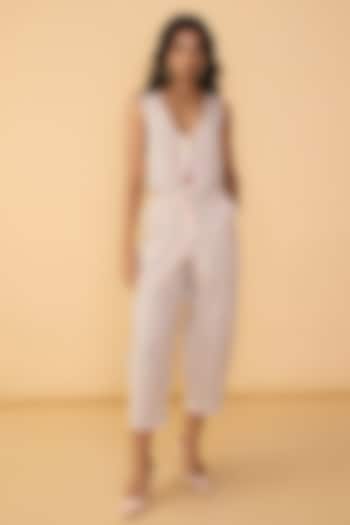 Multi-Colored Drill Checkered Printed Waistcoat Set by Saaksha & Kinni at Pernia's Pop Up Shop