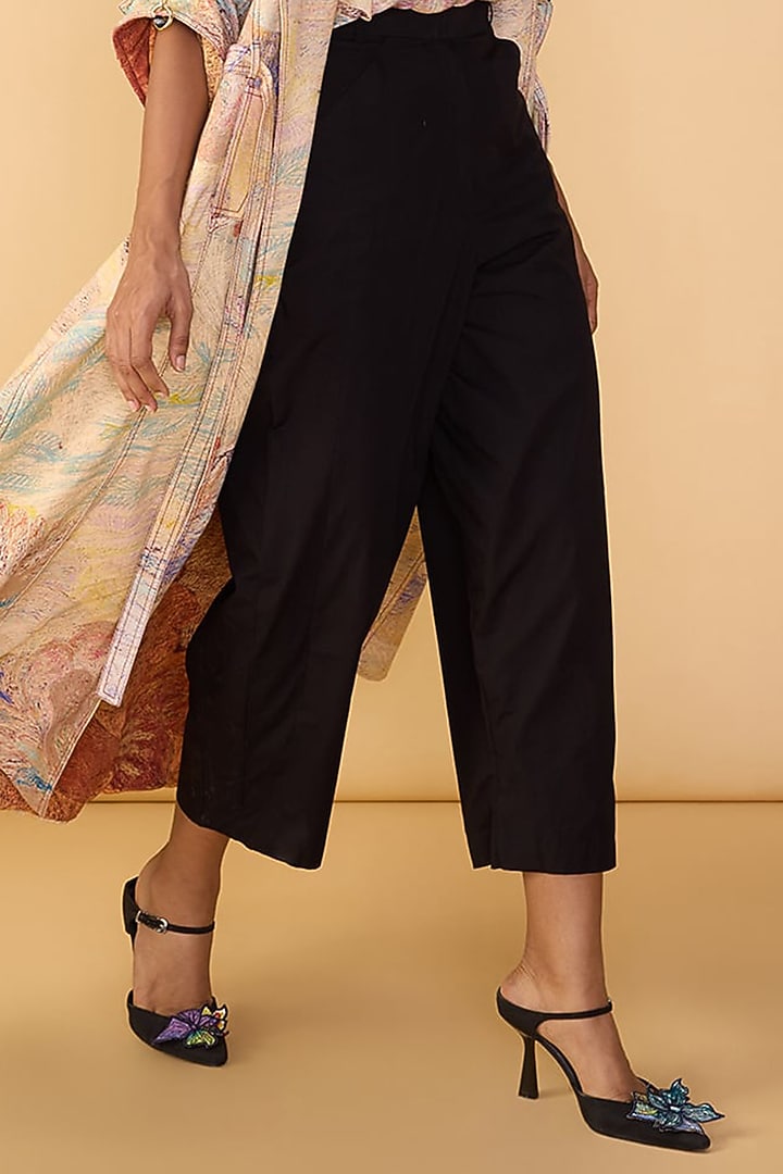 Multi-Colored Drill Abstract Floral Printed Trench Coat Set by Saaksha & Kinni at Pernia's Pop Up Shop