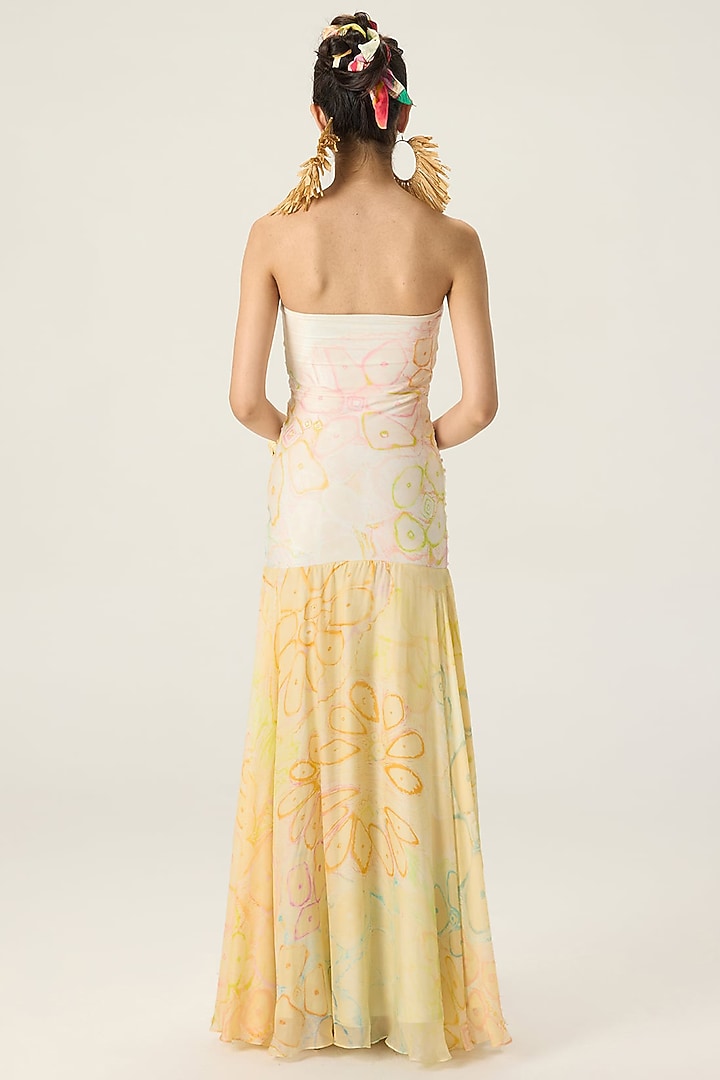 Multi-Colored Stretch Jersey Floral Printed Maxi Vacation Dress by Saaksha & Kinni at Pernia's Pop Up Shop