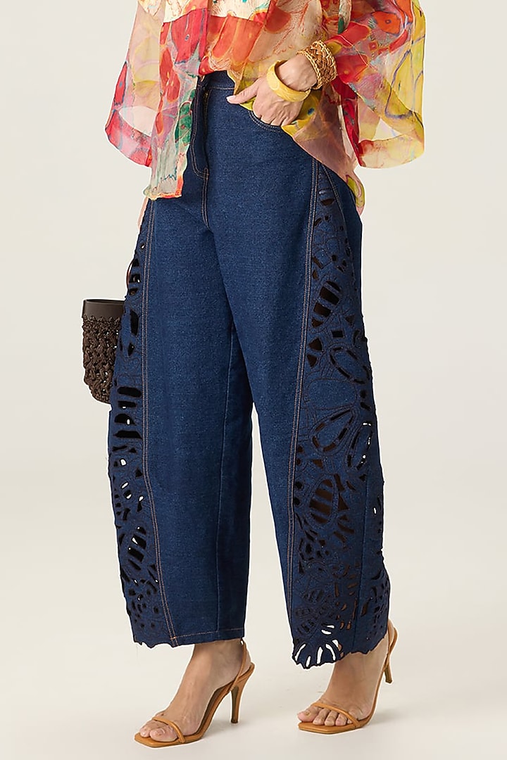 Multi-Colored Silk Organza Floral Printed Co-Ord Set by Saaksha & Kinni at Pernia's Pop Up Shop