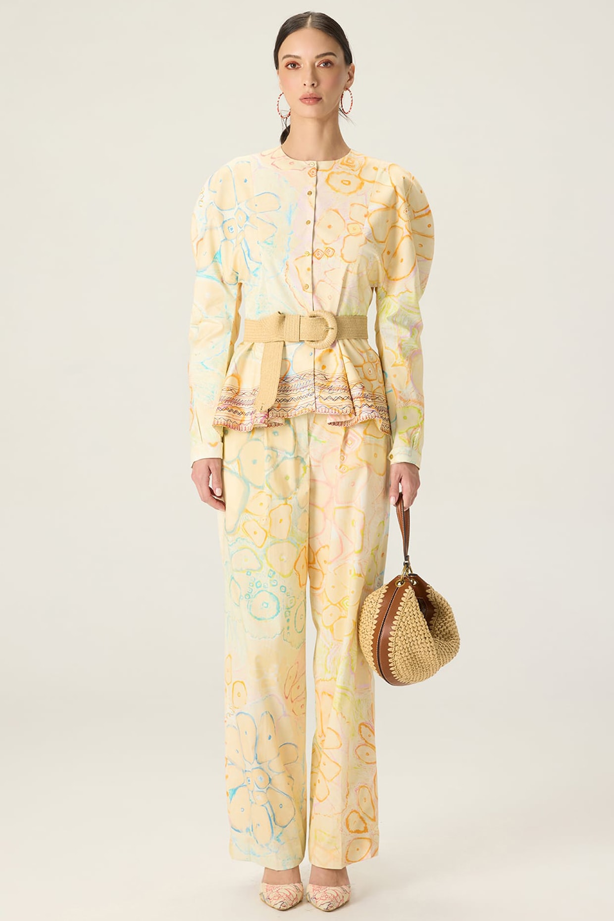 Saaksha & Kinni Multi-Colored Stretch Cotton Floral Printed Co-Ord Set