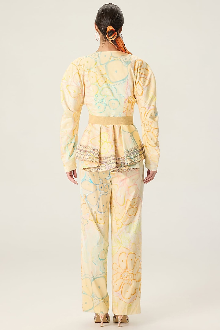 Multi-Colored Stretch Cotton Floral Printed Co-Ord Set by Saaksha & Kinni at Pernia's Pop Up Shop