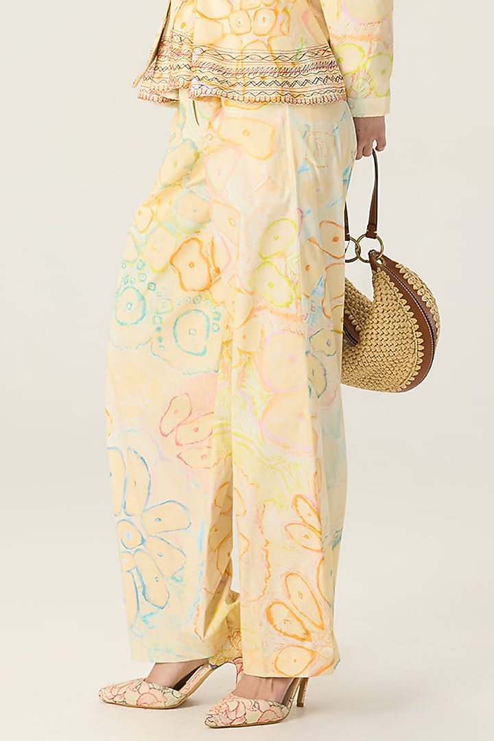 Multi-Colored Stretch Cotton Floral Printed Co-Ord Set by Saaksha & Kinni at Pernia's Pop Up Shop