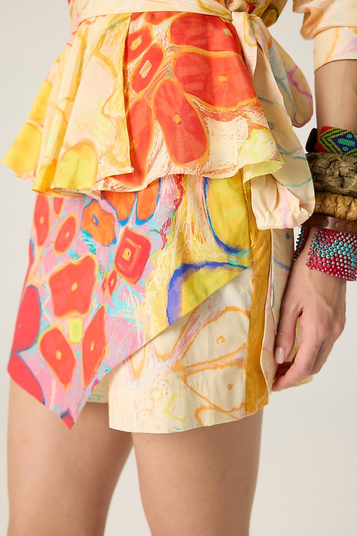 Multi-Colored Stretch Cotton Printed Co-Ord Set by Saaksha & Kinni at Pernia's Pop Up Shop