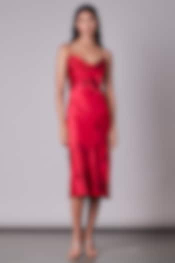 Cherry Printed Slip Dress by Saaksha & Kinni