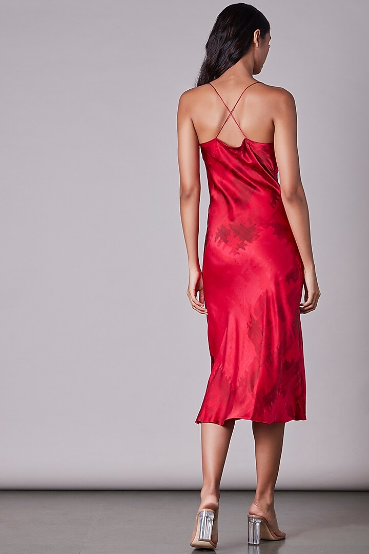 Cherry Satin Printed Slip Summer Dress by Saaksha & Kinni at Pernia's Pop Up Shop
