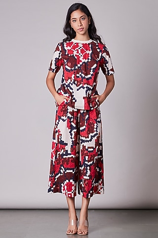 Multi-Colored Ikat Printed Blouse by Saaksha & Kinni