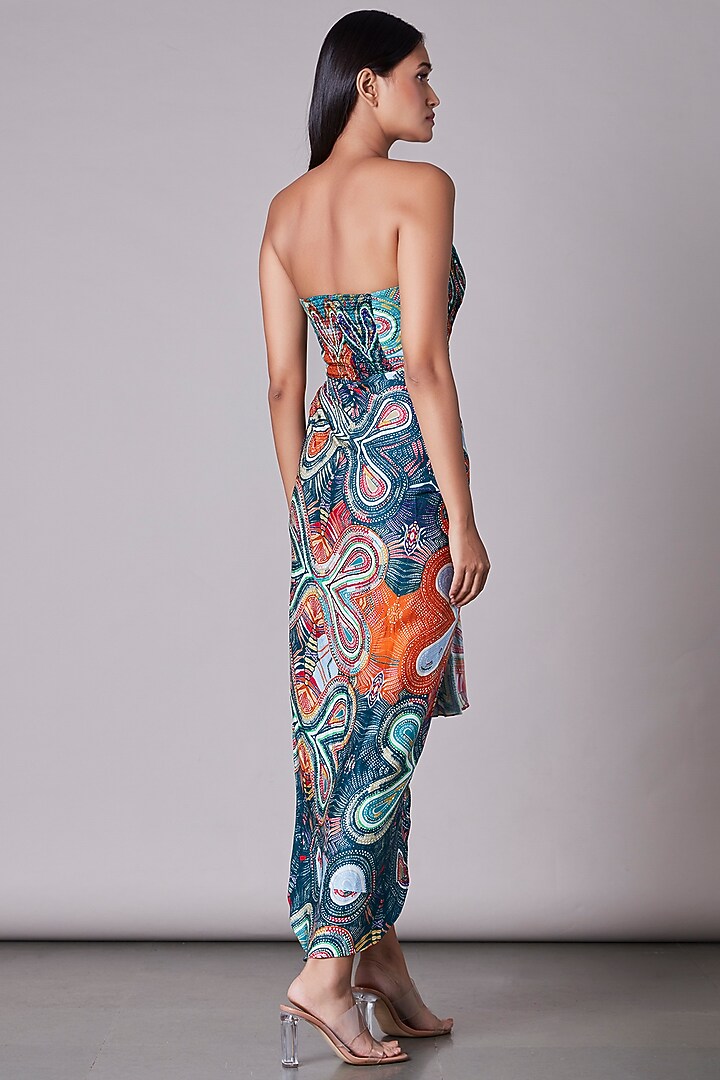 Multi-Colored Printed Bustier by Saaksha & Kinni at Pernia's Pop Up Shop