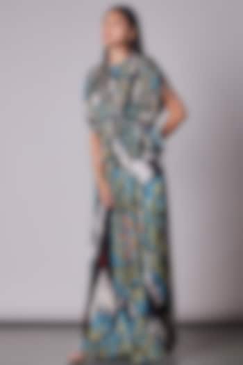 Multi-Colored Ikat Printed Skirt by Saaksha & Kinni