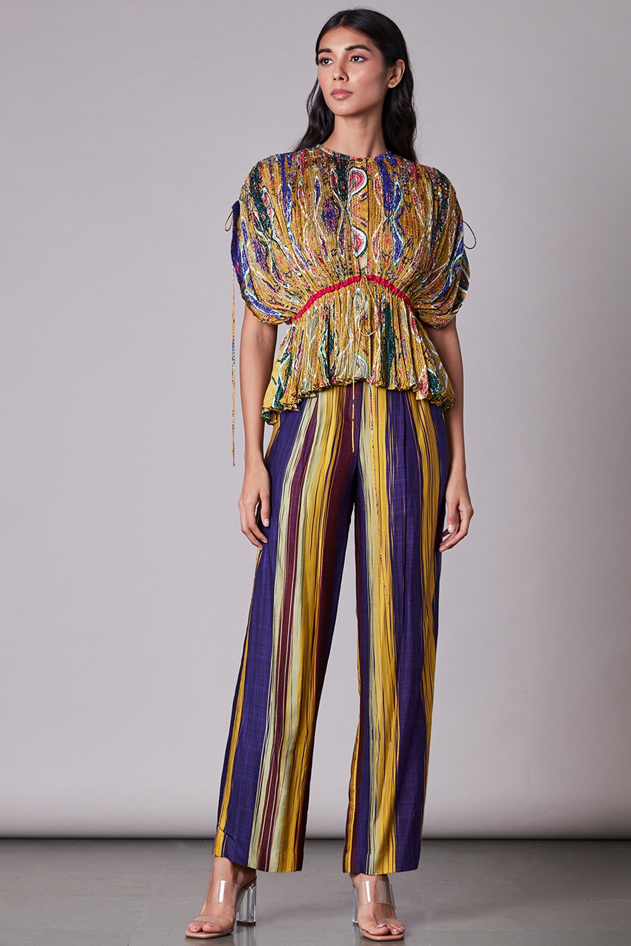 pleated kaftan