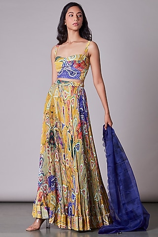 Multi-Colored Bustier With Print by Saaksha & Kinni