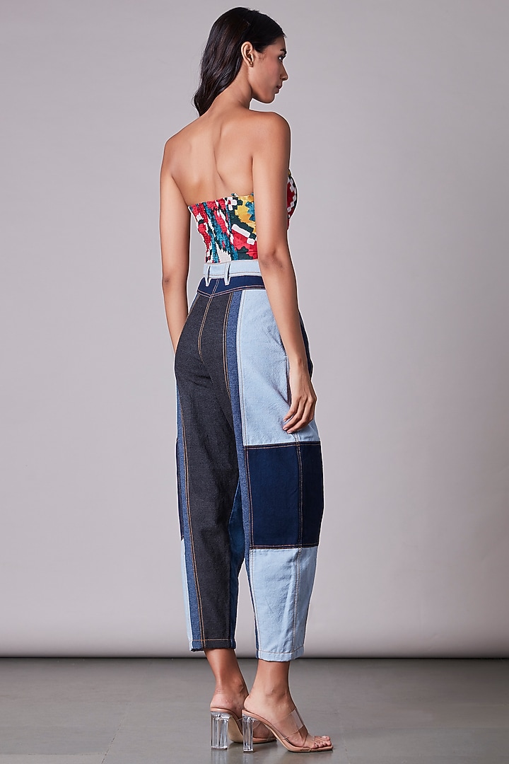 Multi-Colored Ikat Printed Bustier by Saaksha & Kinni at Pernia's Pop Up Shop