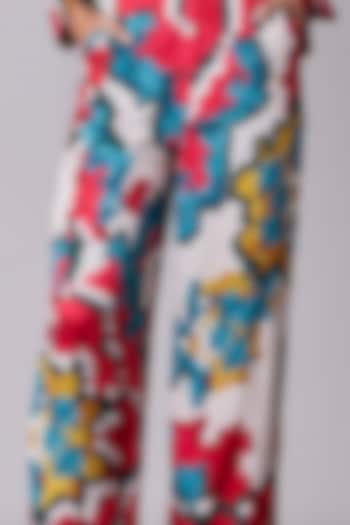 Multi-Colored Ikat Printed Trousers by Saaksha & Kinni