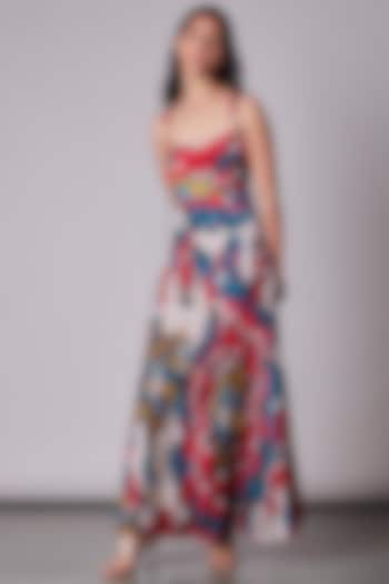 Multi-Colored Ikat Printed Dress by Saaksha & Kinni