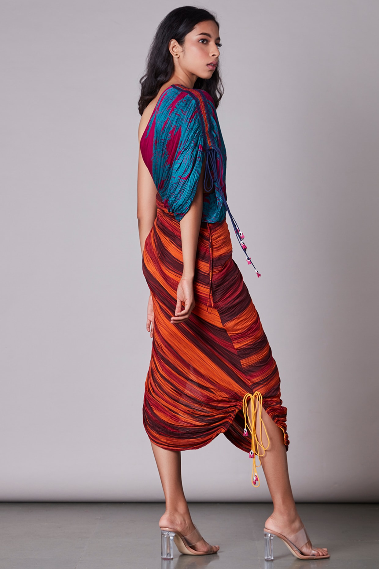 Printed 2024 pleated dress