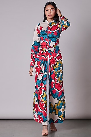 Multi-Colored Printed Blouse by Saaksha & Kinni