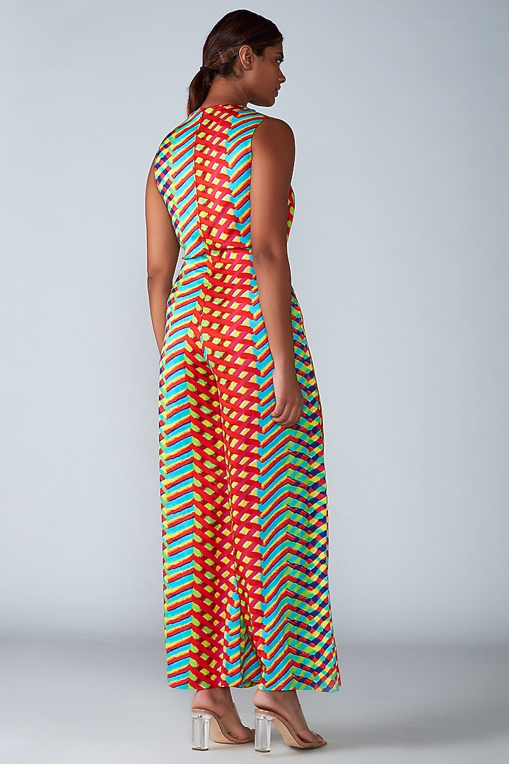 Multi-Colored Printed Jumpsuit by Saaksha & Kinni at Pernia's Pop Up Shop