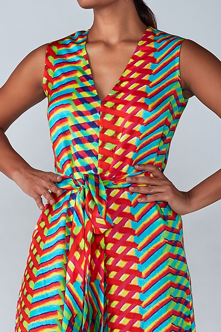 Multi-Colored Printed Jumpsuit by Saaksha & Kinni at Pernia's Pop Up Shop